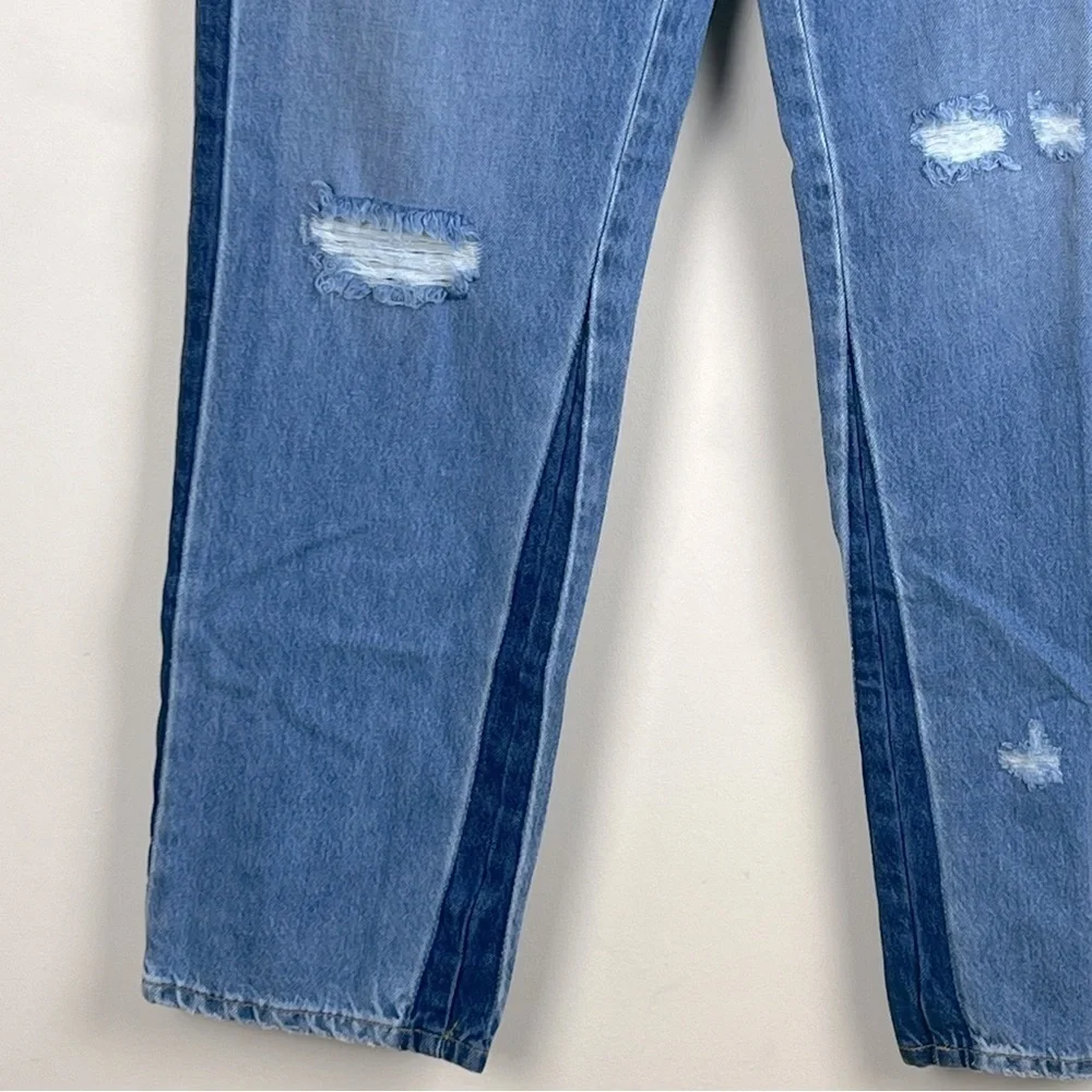 SER.O.YA Maggie Mid Rise 90s Style High Waist Vintage Straight Jean In Mojave 26 - Picture 5 of 14